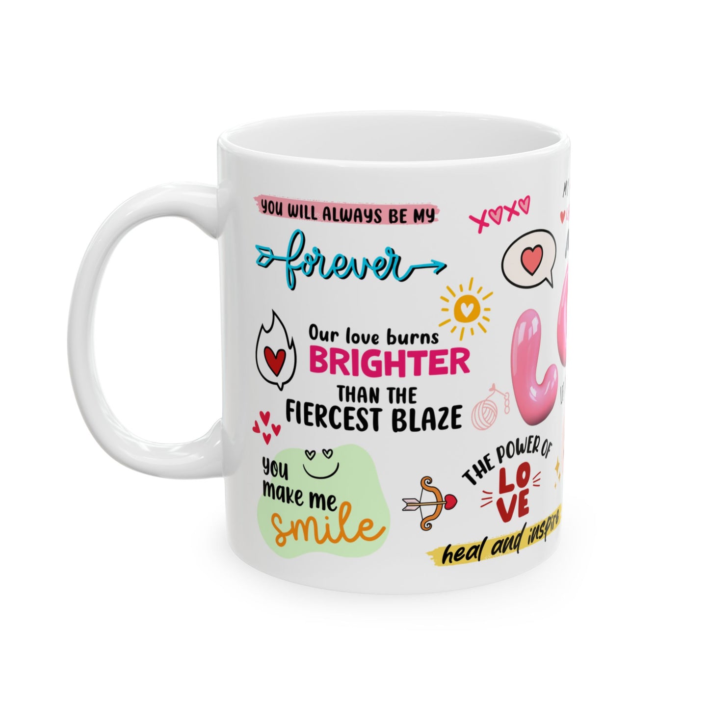 Personalized Love Ceramic Mug, Custom Love Coffee Mug