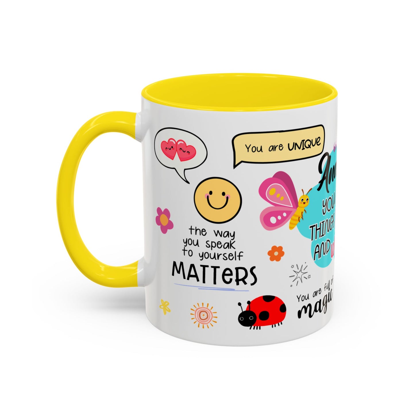 Custom You Are All Things Bright and Wonderful Accent Coffee Mug, Personalized Coffee Mug