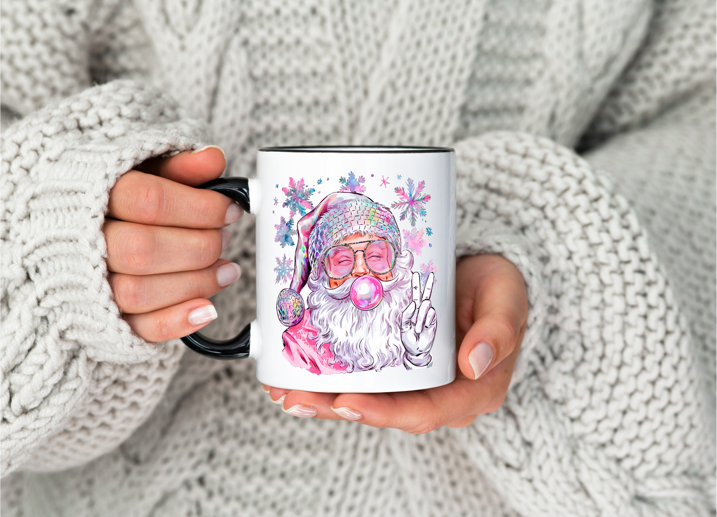 Coquette Pink Disco Santa Coffee Mug 11 oz 15 oz