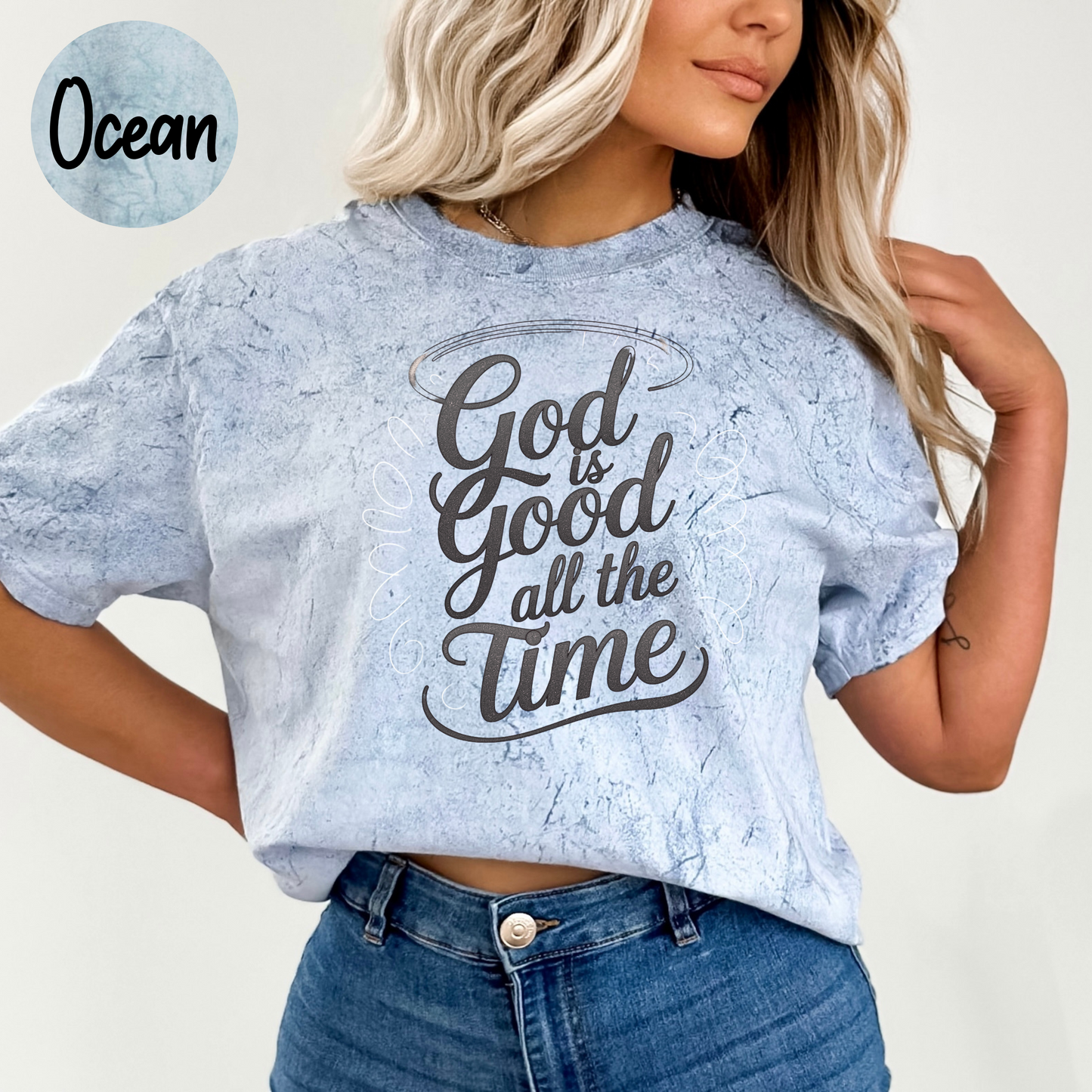 ORIGINAL God Is Good All The Time T-Shirt, Comfort Colors Color Blast Christian Shirt, Jesus Lover Shirt, Unisex