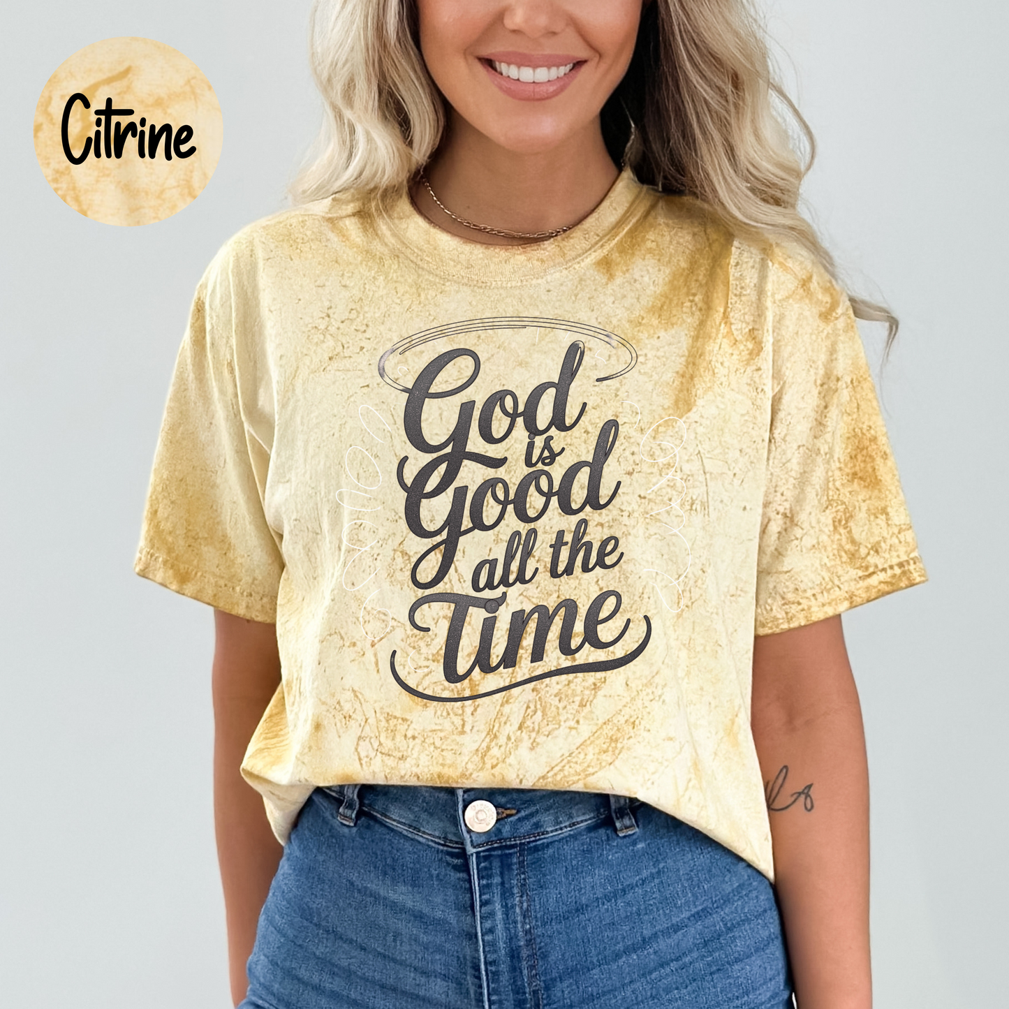 ORIGINAL God Is Good All The Time T-Shirt, Comfort Colors Color Blast Christian Shirt, Jesus Lover Shirt, Unisex