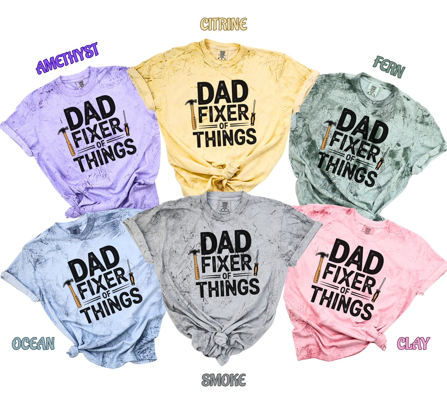 ORIGINAL Dad Fixer of Things Men's Comfort Colors Color Blast T-Shirt