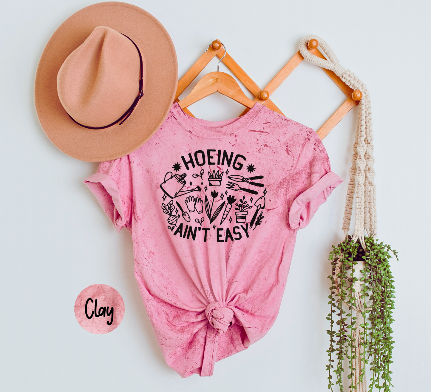 Gardener T Shirt, Plant Lover Shirt, Farmer T Shirt, Hoeing Ain't Easy Shirt, Comfort Colors Color Blast Shirt, Botanical Shirt, Gift For Gardeners, Gardening Shirt, Garden