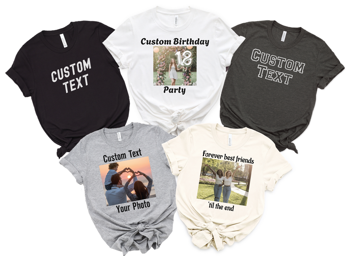 Custom text and photo shirt, Custom Photo Shirt, Custom text shirt, Customized Photo Shirt, Make Your Own Shirt, Your Photo