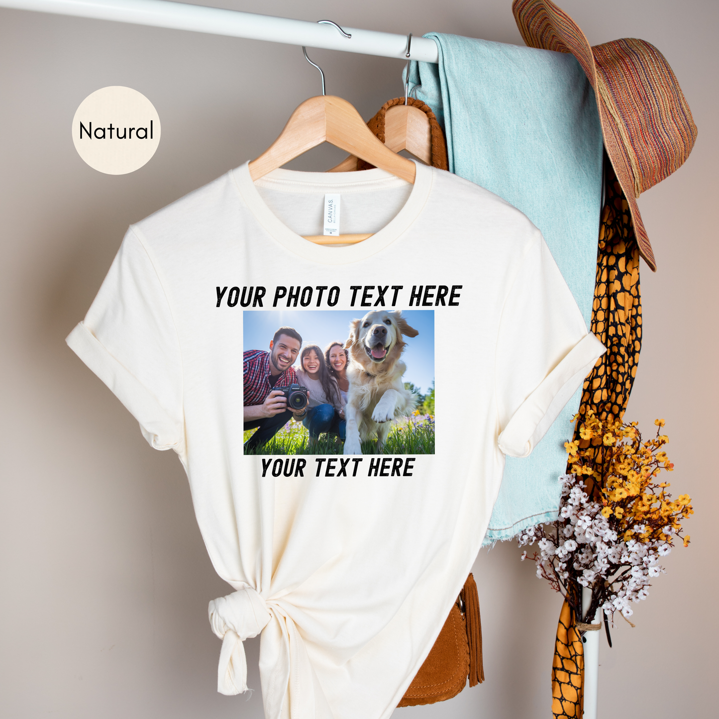 Custom text and photo shirt, Custom Photo Shirt, Custom text shirt, Customized Photo Shirt, Make Your Own Shirt, Your Photo