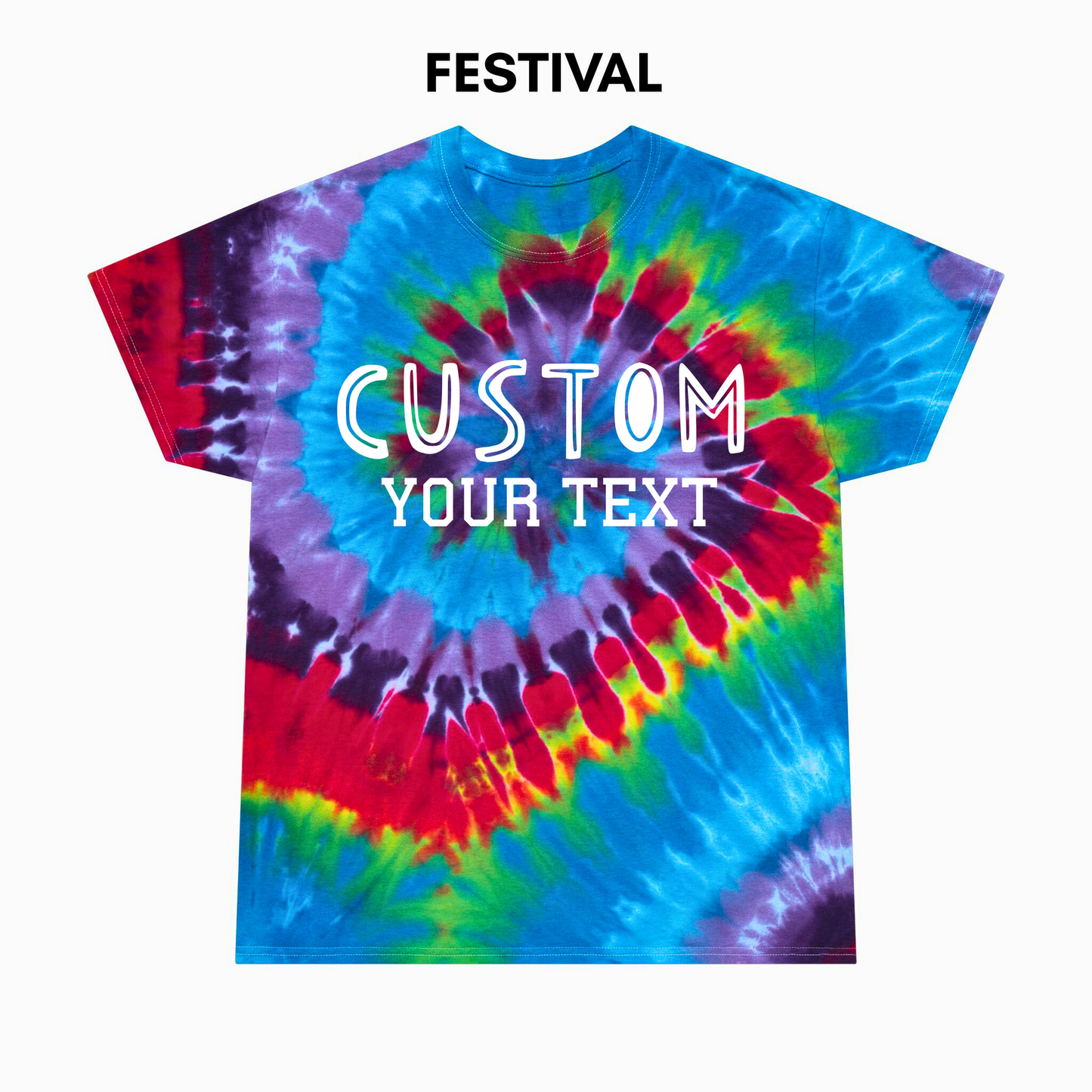 Custom text and photo Spiral Tie-Dye Shirt, Custom text Shirt, Personalized Spiral Tie-Dye Shirt, Custom Spiral Tie Dye T-Shirts
