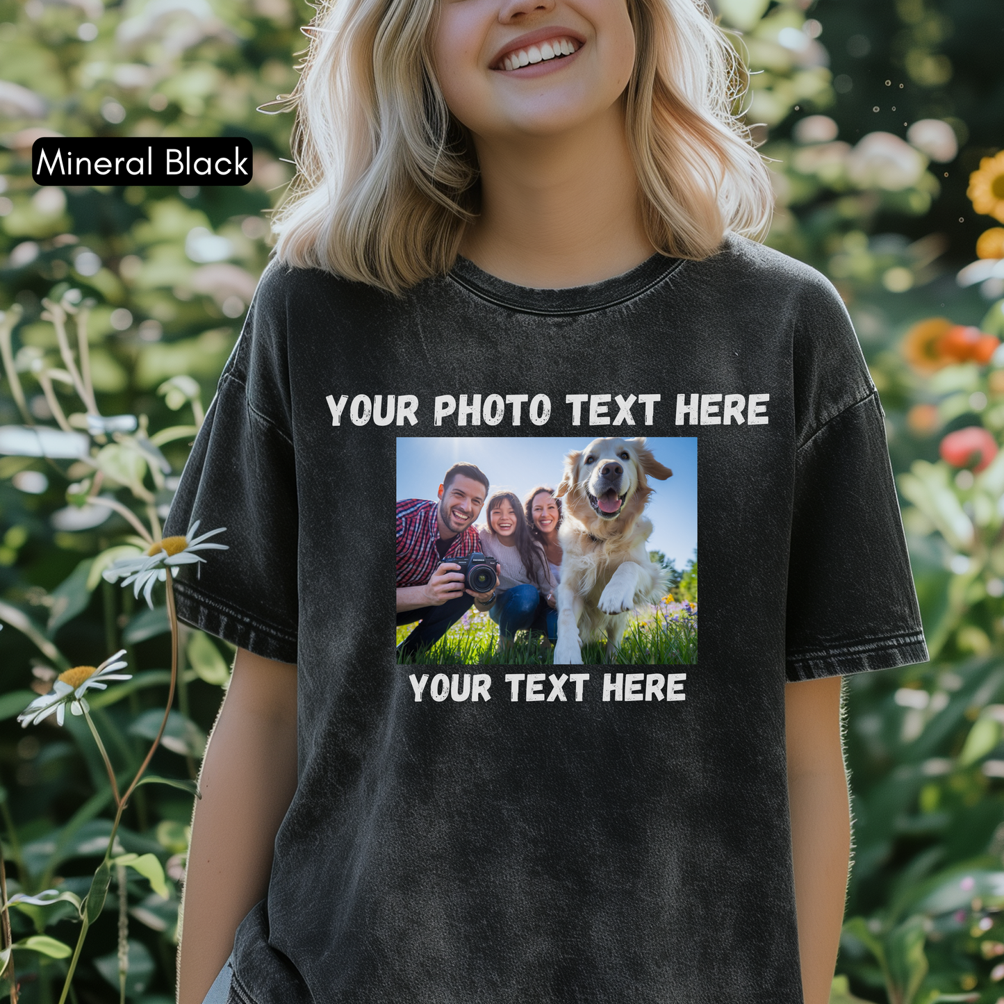 Front And Back Custom Photo Shirt, Personalized text Vintage Shirt, Make Your Own Shirt, Your Photo, Front and Back Personalized Shirt
