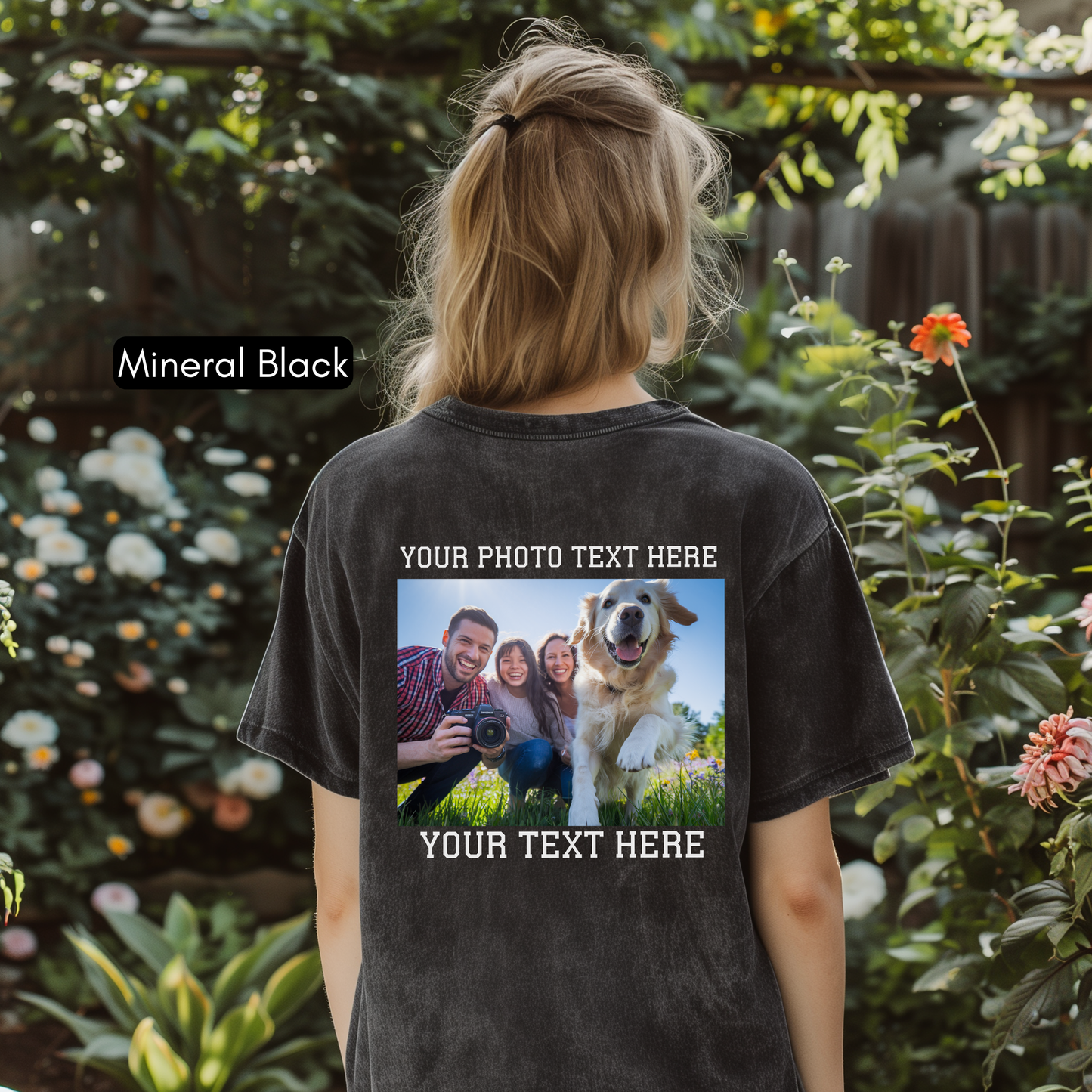 Front And Back Custom Photo Shirt, Custom text Vintage Shirt, Make Your Own Shirt, Your Photo, Front and Back Personalized Shirt