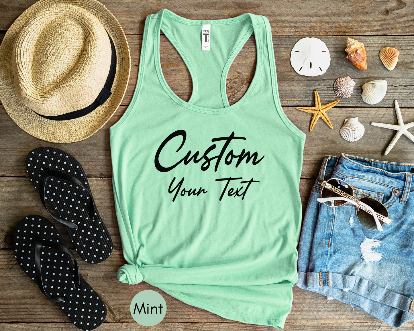 Personalized Womens Racerback Tank Top, Custom Tank Top, Personalized Racerback Tank Top, Custom Tank Top Printing