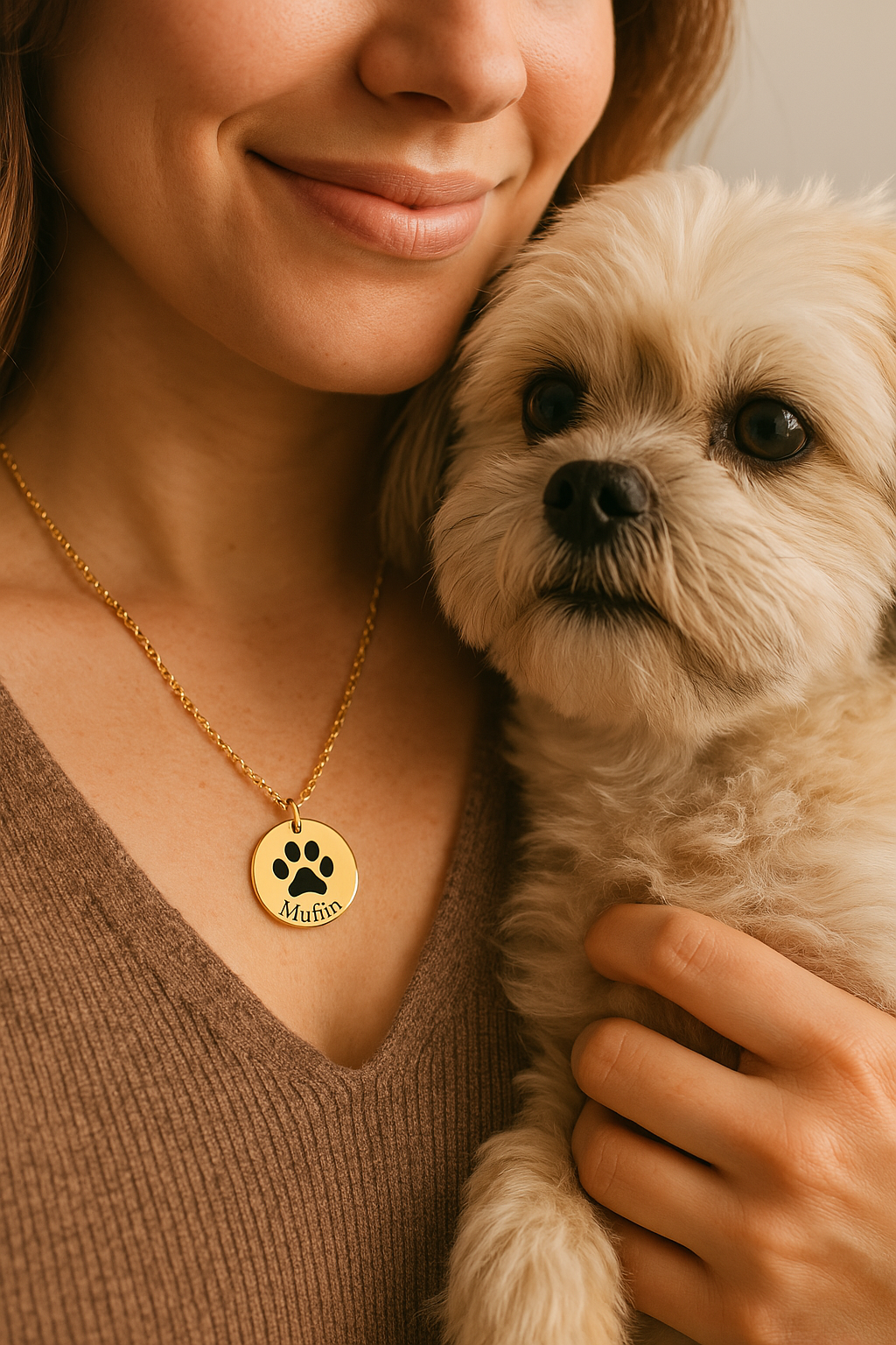 Custom Paw Print Necklace Personalized Jewelry Gift For Women Best Friend Dog Mom Cat Mom Pet Necklace Pendant