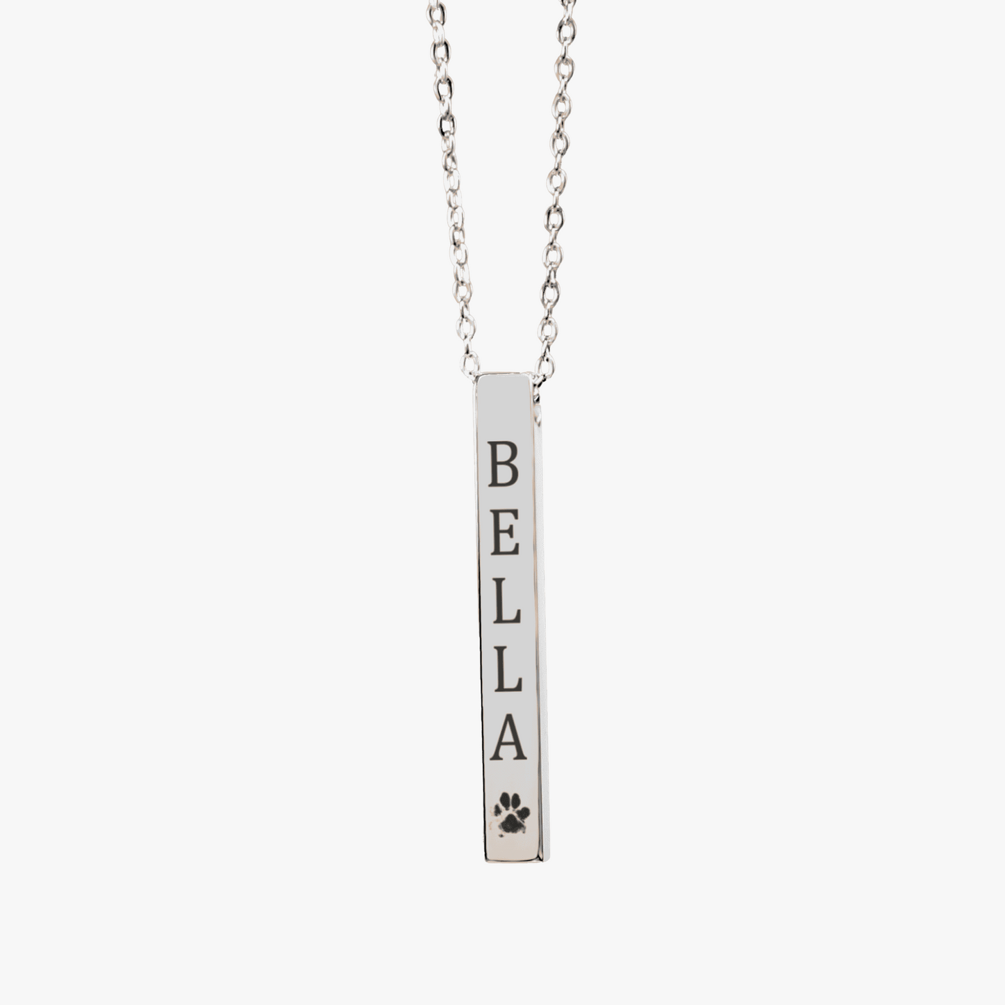 Personalized Pet Name & Paw Necklace