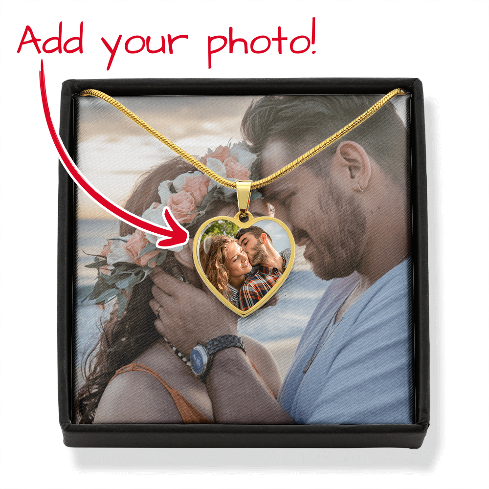 Personalized Heart Engraved Necklace Stainless Steel or Gold, Make Your Own Heart Necklace, Your Text