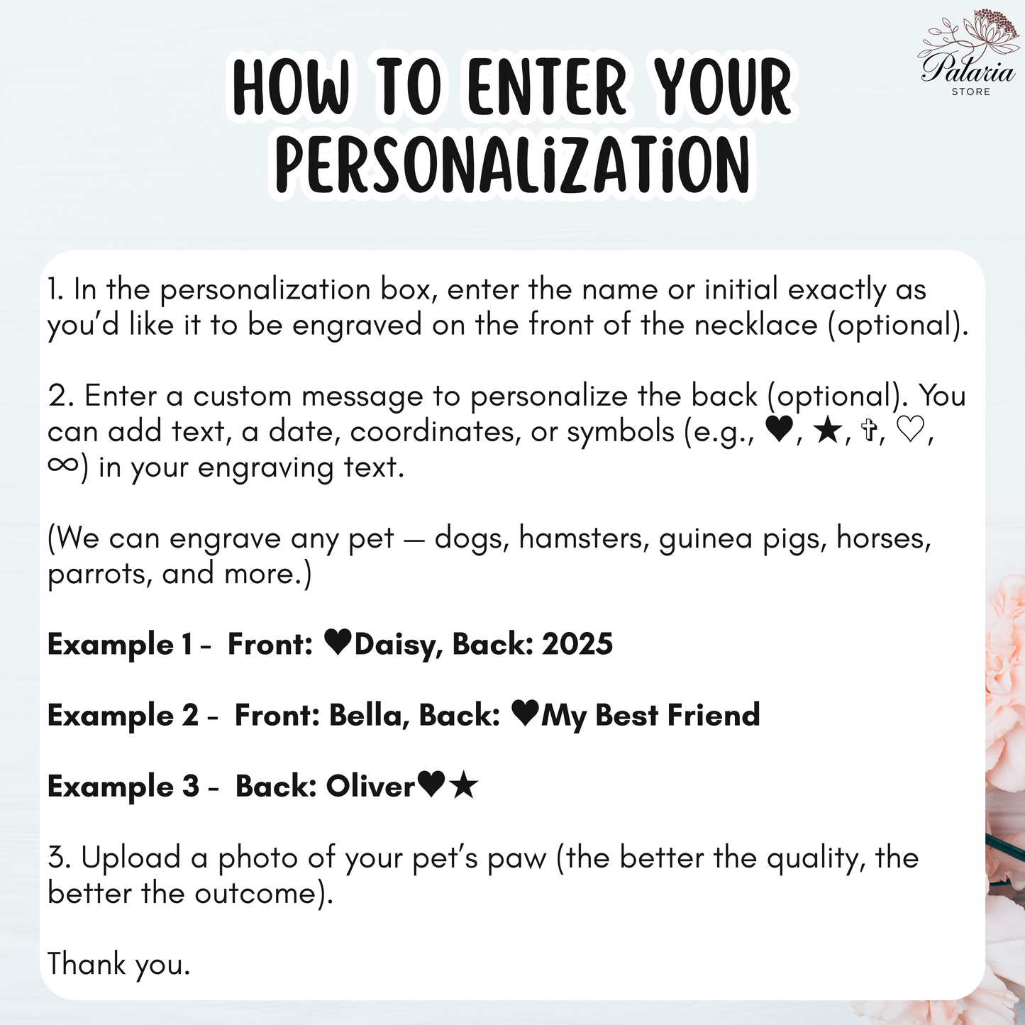 Personalized 18k Gold Plated Actual Paw Print Name Necklace, Custom Pet Paw Initial Name Necklace, Custom Dog or Cat Memorial Gift for Kids, Pet Lover Gift