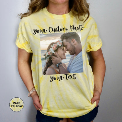 T-shirt Tie-Dye Cyclone personnalisé, T-shirt avec texte personnalisé, T-shirt Tie-Dye Cyclone personnalisé, Créez votre propre t-shirt, Votre texte