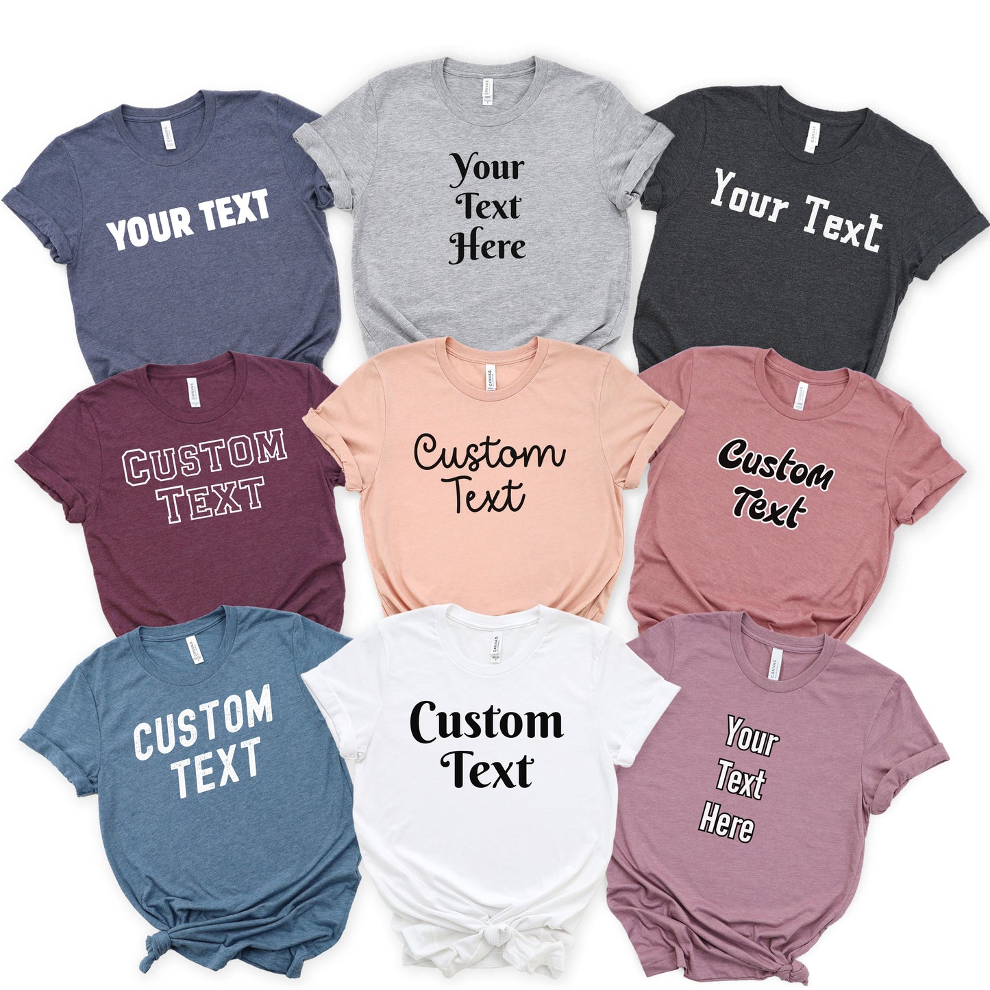 Personalized T-shirt, Custom Photo and Text Shirt, Add Your Image Words Logo, Custom Tee, Birthday Gift, Christmas Gift, Vacation, Group Outfits