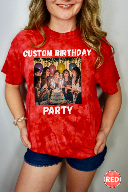 T-shirt tie-dye en cristal avec texte personnalisé, T-shirt avec texte personnalisé, T-shirt tie-dye en cristal personnalisé, Créez votre propre t-shirt, Votre texte