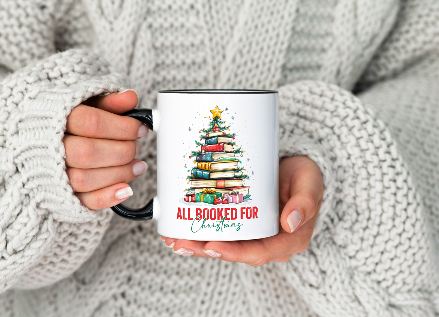 All Booked For Christmas Coffee Mug 11 oz 15 oz Book Lover Writer Author