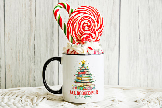 All Booked For Christmas Coffee Mug 11 oz 15 oz Book Lover Writer Author