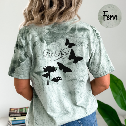 Color Blast Butterfly T-Shirt for Women Aesthetic Boho Comfort Colors Shirt