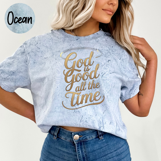 ORIGINAL God Is Good All The Time Women's Comfort Colors Color Blast T-Shirt