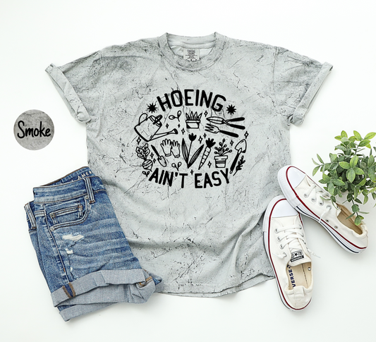 Gardener T Shirt, Plant Lover Shirt, Farmer T Shirt, Hoeing Ain't Easy Shirt, Comfort Colors Color Blast Shirt, Botanical Shirt, Gift For Gardeners, Gardening Shirt, Garden