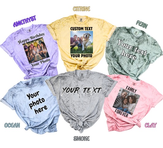 Personalisiertes T-Shirt, Individuelle T-Shirts, Comfort Colors Color Blast Individuelles Shirt