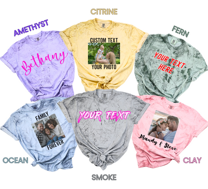 Personalized T-shirt, Custom T-Shirts, Comfort Colors Color Blast Custom Shirt, Custom Shirt Printing, Make Your Own Shirt, Your Photo