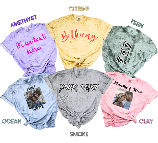 Personalized T-shirt, Custom T-Shirts, Comfort Colors Color Blast Custom Shirt, Personalized Shirt, Custom Shirt Printing, Custom Shirt for Women, Custom Shirt for Men