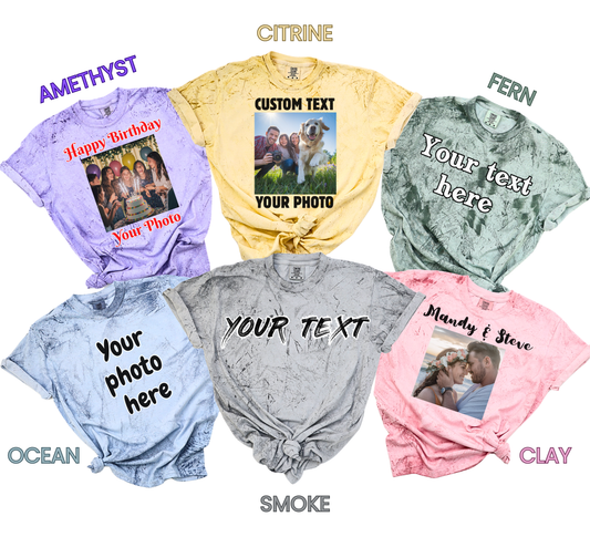 Custom Text and Photo Shirt, Custom Text Shirt, Customized Photo Shirt, Make Your Own Shirt, Your Photo
