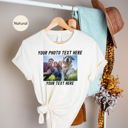 Custom text and photo shirt, Custom Photo Shirt, Custom text shirt, Customized Photo Shirt, Make Your Own Shirt, Your Photo