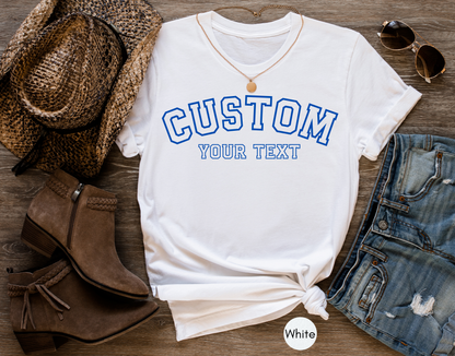 T-Shirt mit individuellem Text, Shirt mit individuellem Text, Gestalte dein eigenes Shirt, Individuelles Shirt für Frauen, Individuelles Shirt für Männer