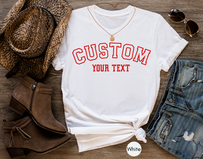 T-Shirt mit individuellem Text, Shirt mit individuellem Text, Gestalte dein eigenes Shirt, Individuelles Shirt für Frauen, Individuelles Shirt für Männer