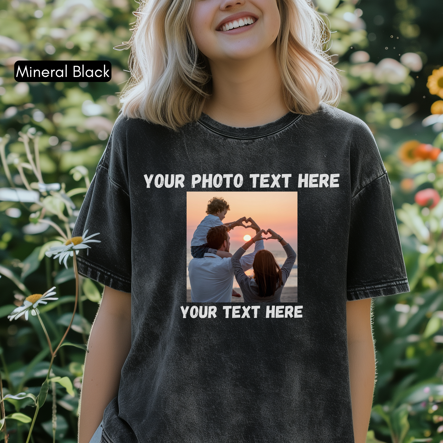 Front And Back Custom Photo Shirt, Custom text Vintage Shirt, Make Your Own Shirt, Your Photo, Front and Back Personalized Shirt
