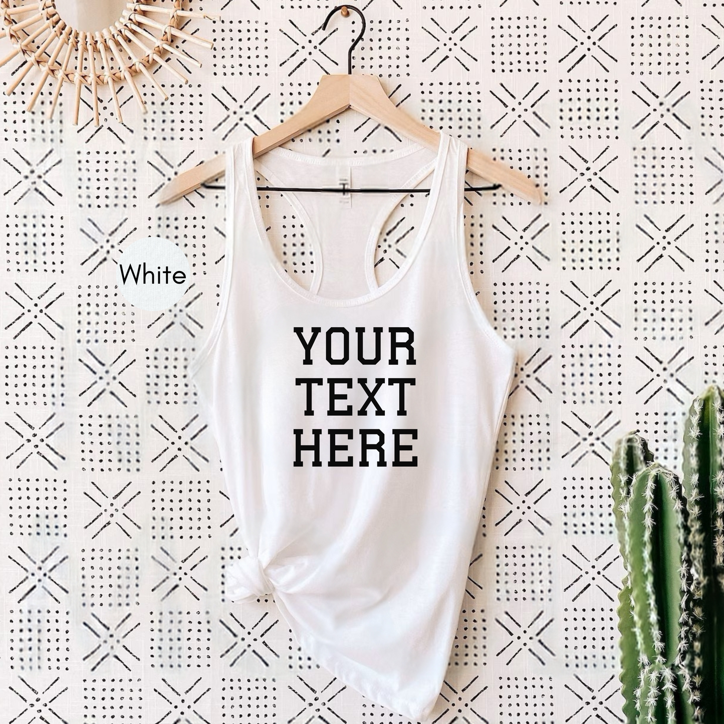 Custom text Womens Racerback Tank Top, Custom text Racerback Tank Top, Make Your Own Tank Top, Your Text