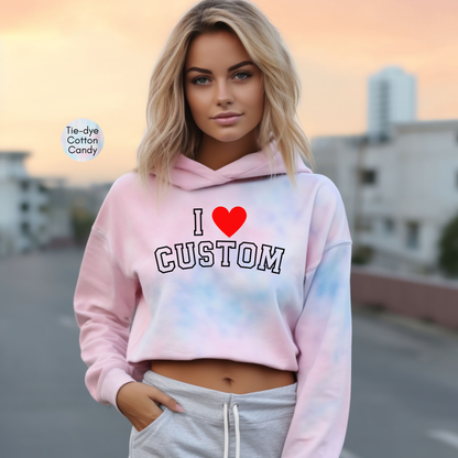 I Love Custom Y2K Hoodie, Personalized Hoodie, I Heart Custom Y2K Hoodie, Personalized I Heart Any Text Hoodie, Gift For Girlfriends
