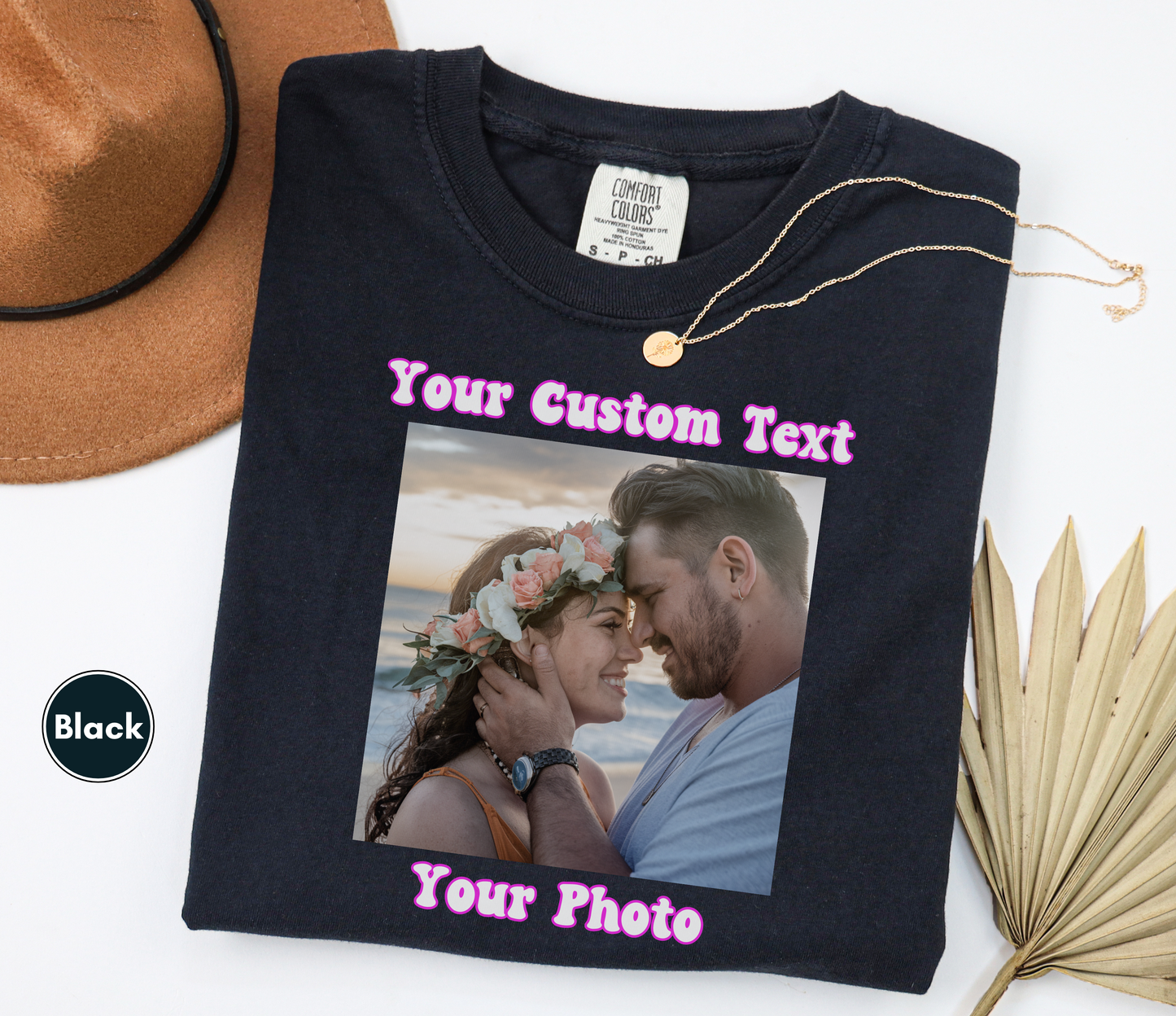 Comfort Colors Personalized Front and Back T-Shirt for Women, Front or Back Custom Photo and Text Top, Custom Shirt for Men