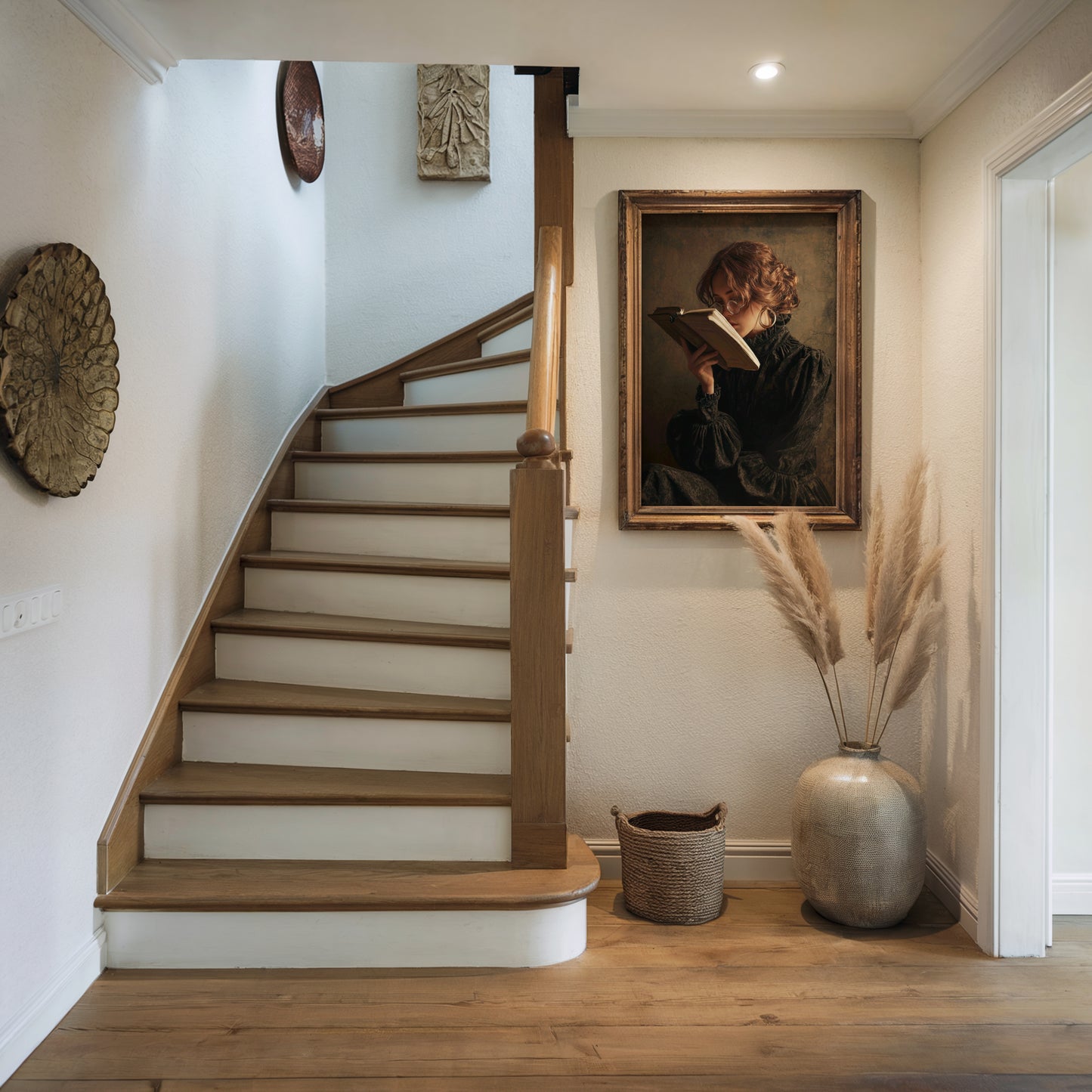 Victorian Woman Reading Book Fine Art Poster, Moody Dark Academia Print, Bookish Print, Vintage Literary Book Lover Wall Art, Home Decor, Unframed