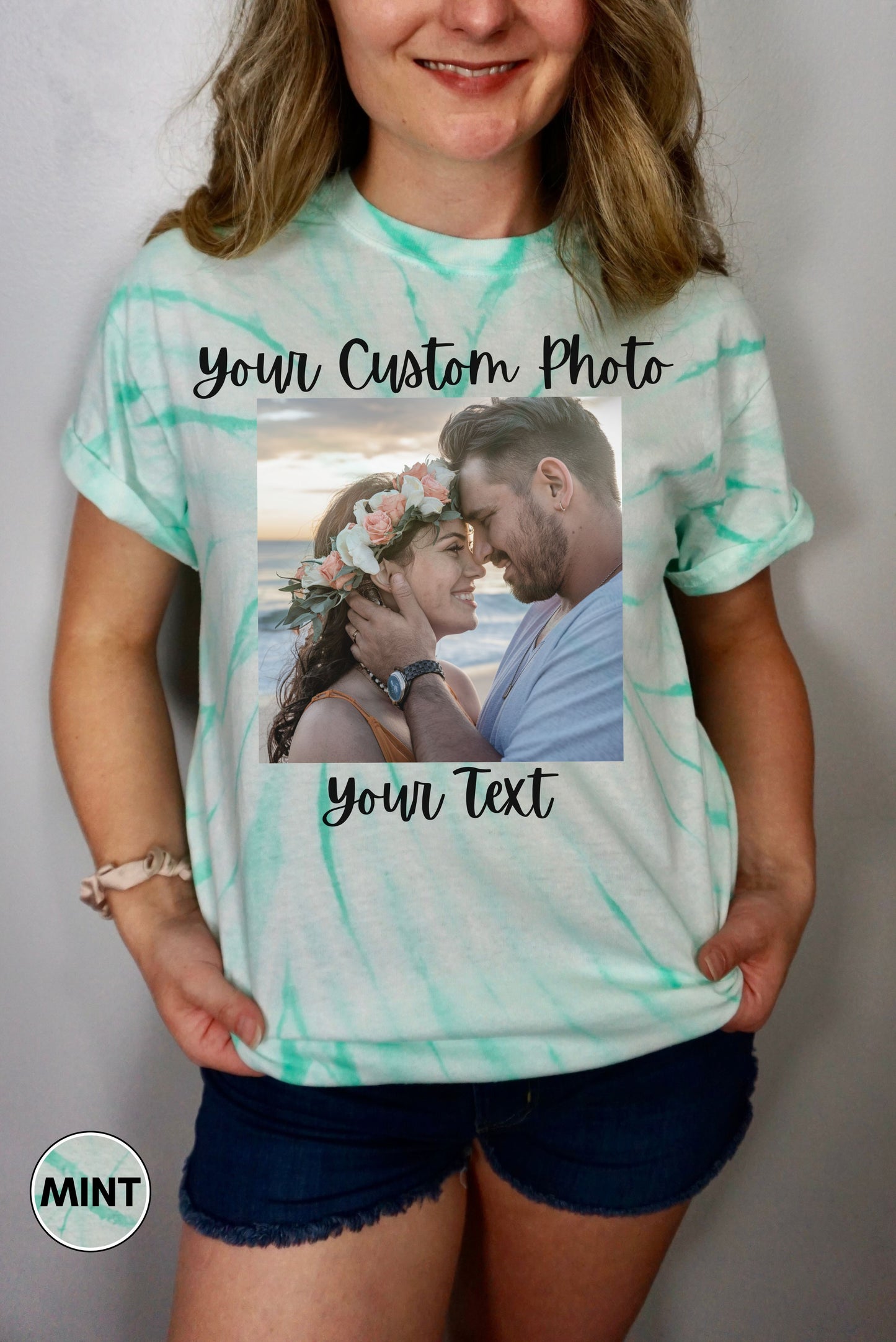 T-shirt Tie-Dye Cyclone personnalisé, T-shirt avec texte personnalisé, T-shirt Tie-Dye Cyclone personnalisé, Créez votre propre t-shirt, Votre texte