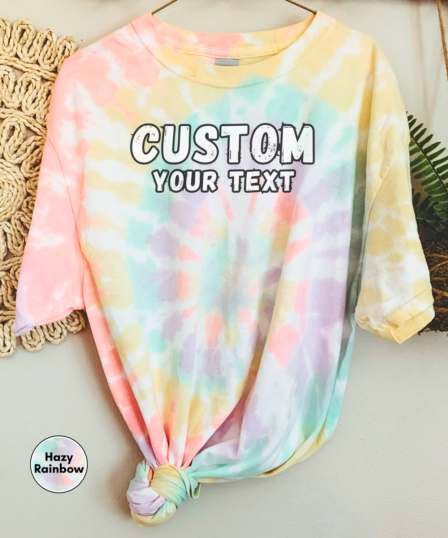 Spiral Tie-Dye Shirt mit individuellem Text und Foto, Personalisiertes Spiral Tie-Dye Shirt, Personalisiertes Spiral Tie-Dye T-Shirts