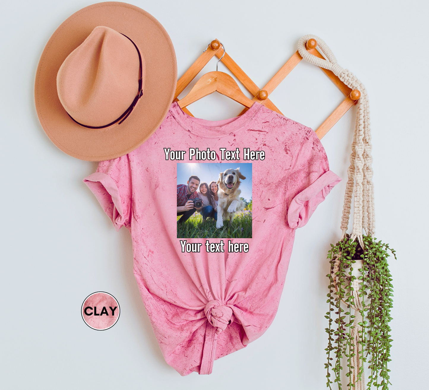 Comfort Colors Personalized Front or Back Photo and Text T-Shirt, Make Your Own Shirt, Personalized Photo Tshirt, Custom Vintage Tee