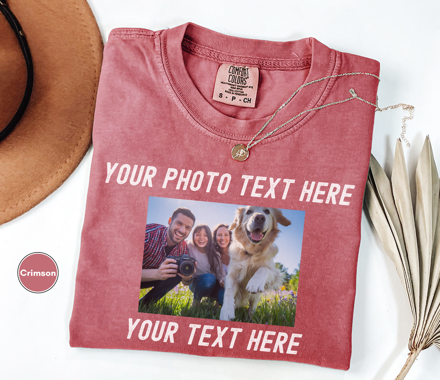 Front and Back Comfort Colors Personalized T-shirt for Women, Custom Photo and Text Top, Add Your Image Words Logo, Custom Photo and Text Shirt for Men
