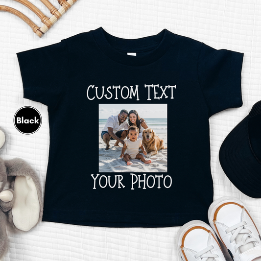 Personalized Baby T-shirt, Custom Photo and Text Baby Tshirt