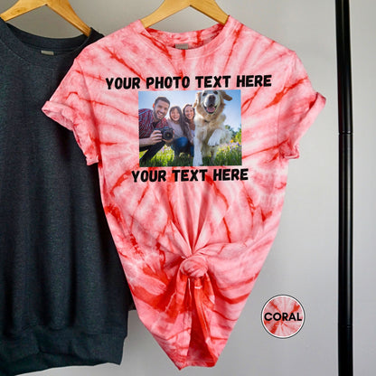 T-shirt Tie-Dye Cyclone personnalisé, T-shirt avec texte personnalisé, T-shirt Tie-Dye Cyclone personnalisé, Créez votre propre t-shirt, Votre texte