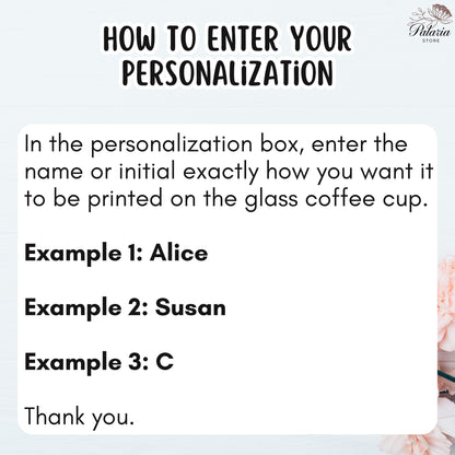 Gobelet personnalisé avec nom et fleur de naissance, tasse à café en verre, cadeau de fête des mères, demande en mariage, demoiselle d'honneur