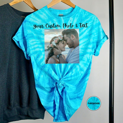 T-shirt Tie-Dye Cyclone personnalisé, T-shirt avec texte personnalisé, T-shirt Tie-Dye Cyclone personnalisé, Créez votre propre t-shirt, Votre texte