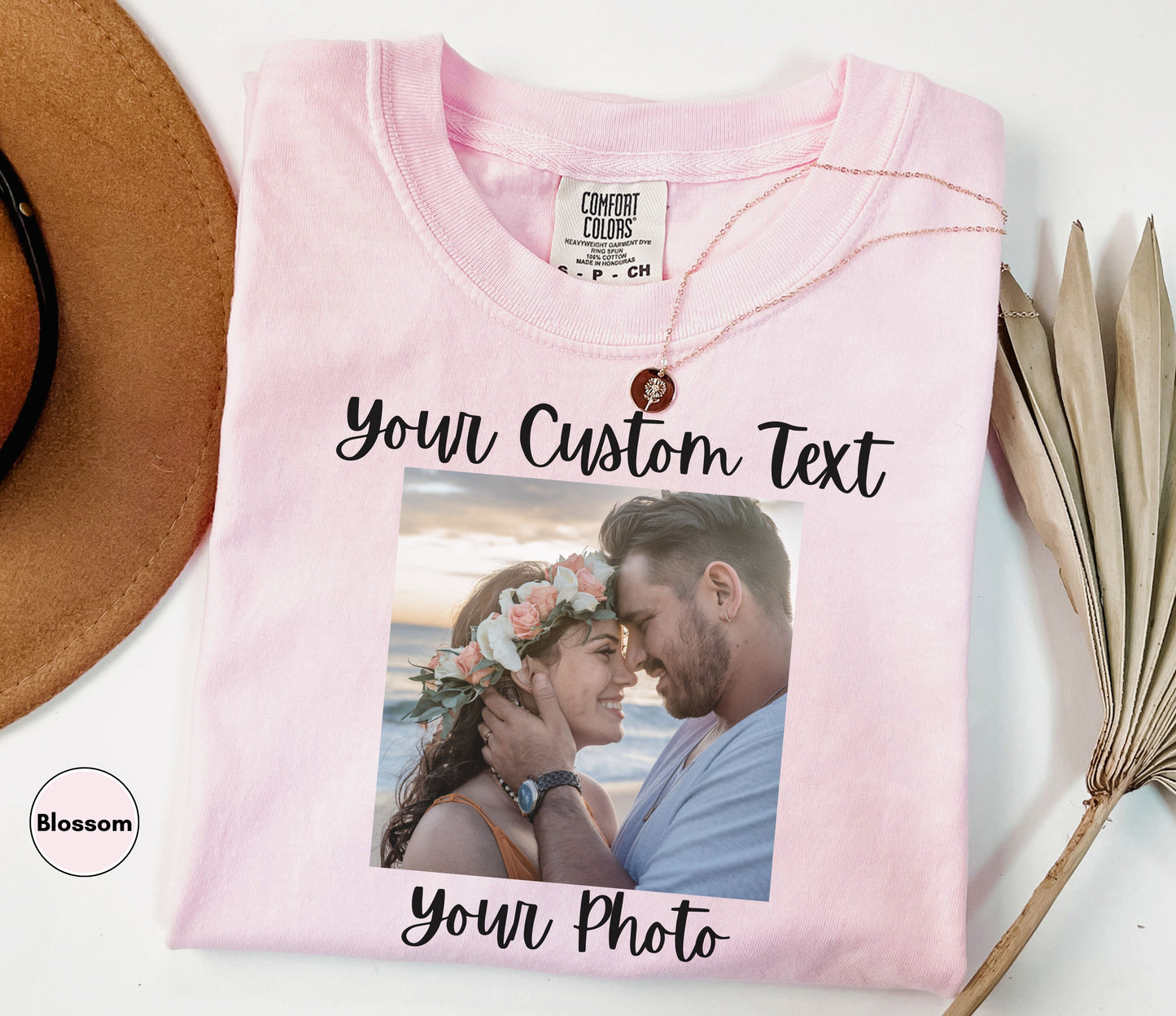 Comfort Colors Front or Back Personalized T-Shirt, Custom Photo and Text Top, Add Your Image Words Logo, Custom Tee, Make Your Own Shirt, Custom Photo Tee
