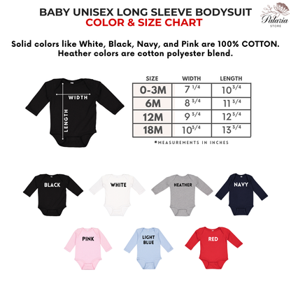 Personalized Long Sleeve Bodysuit for Baby, Custom Photo and Text Baby Bodysuit, Add Your Image Words Logo, Personalized Baby Bodysuit