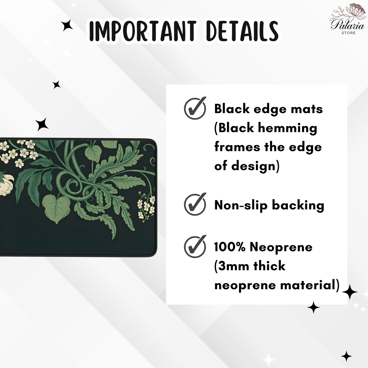 Vintage Botanical Sage Green Plants Desk Mat, Large Extended Gaming Mouse Pad, Home Office Decor