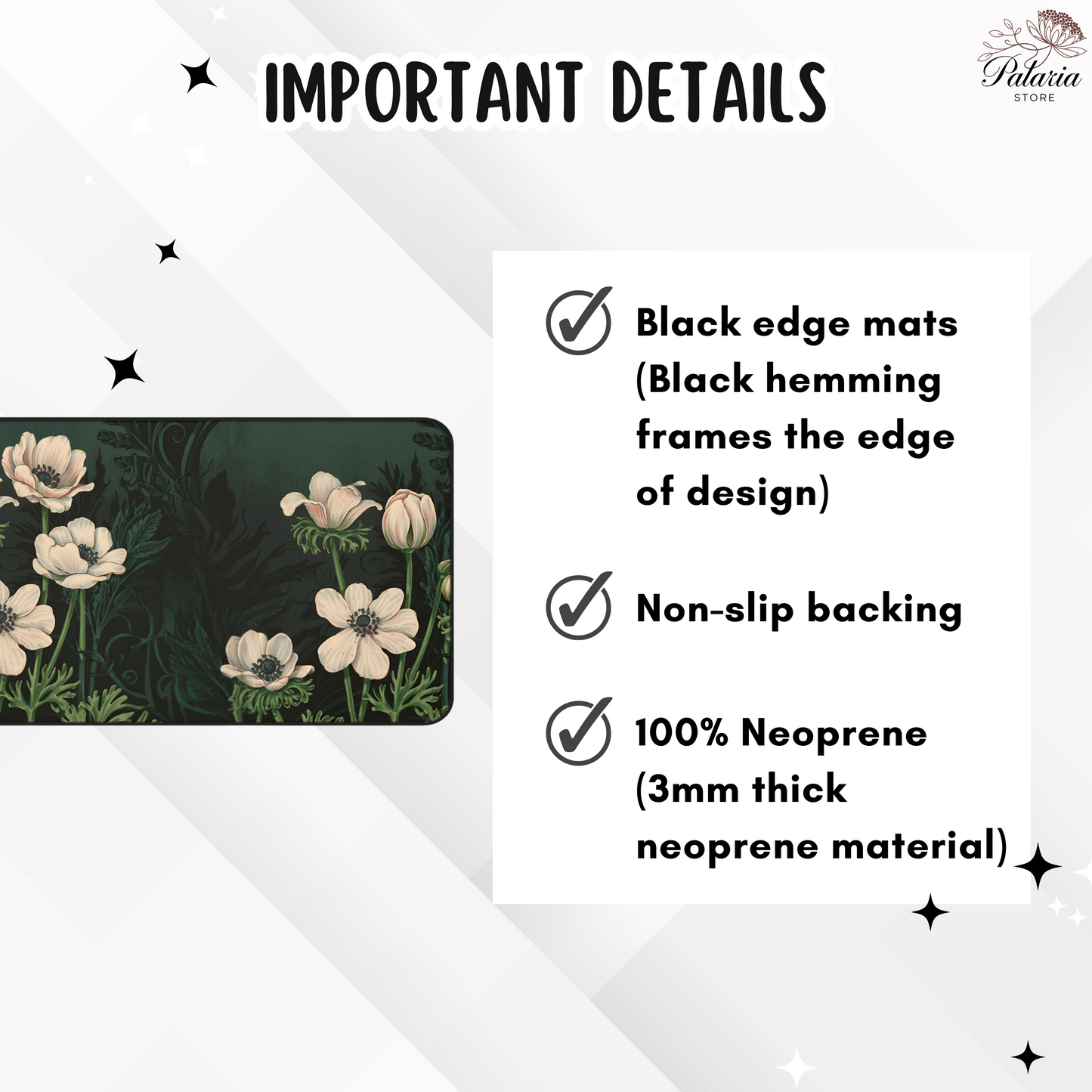 Vintage Art Nouveau Botanical Desk Mat, Sage Green Large Extended Gaming Desk Mat Mousepad