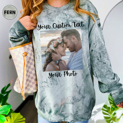 Sweat-shirt personnalisé avec texte et photo, Sweat-shirt personnalisé avec texte, Sweat-shirt photo personnalisé, Créez votre propre sweat-shirt, Votre photo